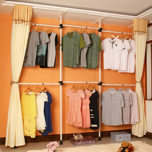 简易衣柜简约现代卧室钢架组装布艺衣架拆装创意加固落地衣帽间