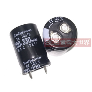 200v330uf红宝石MXR开关电源滤波铝电解电容器105度22*25脚距10mm