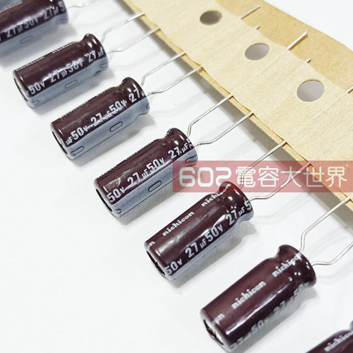 100只50V27uf代22uf尼吉康6*15电解电容PW高频电源主板滤波105度