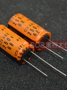 10只125度250V68UF黑金刚16*30铝电解电容原装GXE长寿命高温滤波