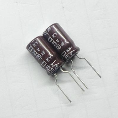 20只25V120uf代100uf 黑金刚6*11电解电容器KY高频低阻主板滤波