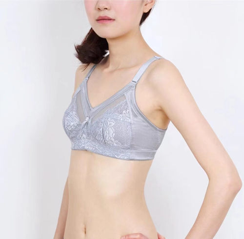 超薄透气无钢圈黑色收副乳