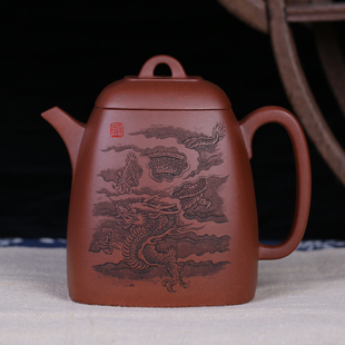 预售龙行天下工艺师杨喜雨全手工原矿底槽青宜兴紫砂壶收藏送礼
