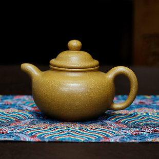 仿古原矿16目黄金段名家张绍颖纯全手工经典 莲子 宜兴紫砂壶茶具