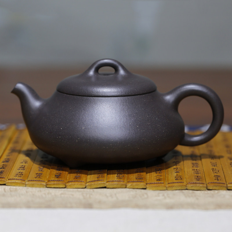 汉棠石瓢/匏瓜 原矿天青泥紫砂名家孔祥生纯全手工宜兴正宗紫砂壶