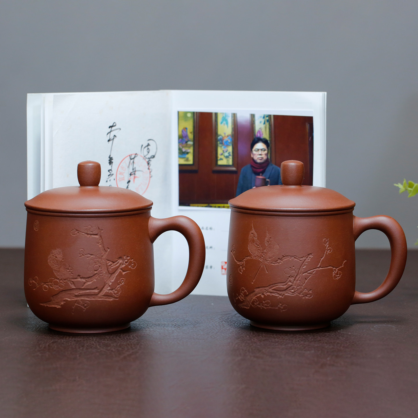 六折纯全手工高档紫砂杯 君德 周小明正品珍藏底槽青办公茶杯高档