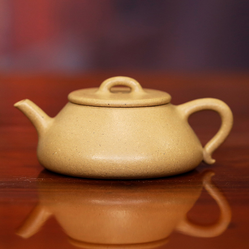 韵瓢/柿圆原矿本山绿泥/段泥助工范志平全手工仿生器花器宜兴紫砂