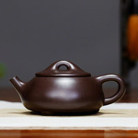張義制陶全手工老紫泥景舟石瓢