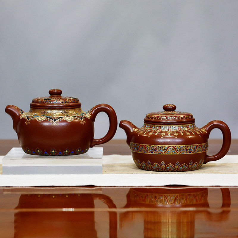 收藏名家珐琅彩品茗茶具朱泥