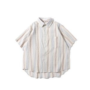 夏季2026年新款简约休闲衬衣宽松百搭翻领上衣 C585/P58,男装衬衫,电商A228