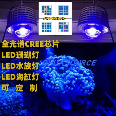 全光谱100WLED珊瑚海缸水族灯SPSLPS海水藻缸灯coral reef light