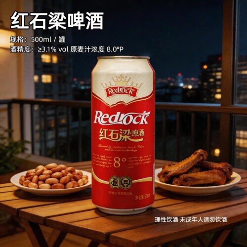 百威红石梁啤酒8度淡黄啤酒