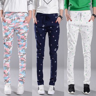 女长裤 休闲哈伦裤 松紧腰少女秋裤 子韩版 弹力潮 新款 潮休闲裤 学生裤