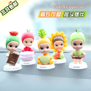 可爱卡通天使汽车摆件摇头 个性创意车内饰车载车饰摆件两只包邮