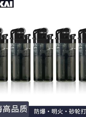 日本东海TOKAI一次性明火防爆滑轮打火机可调节黑色迷你小巧