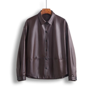 NOHASHTAG新款高级感春秋皮衣短款外套女士绵羊皮宽松大码