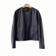 圆领黑色皮衣外套女短款 新款 鞣鞣绵羊皮宽松2025春秋设计师新品
