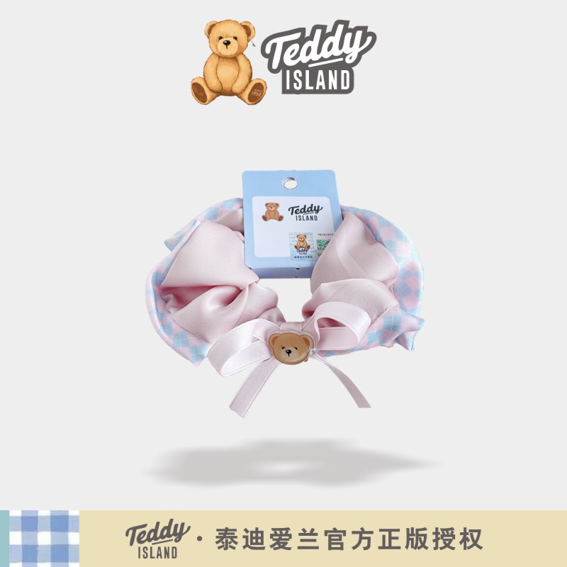 女孩子发圈可爱格子拼色皮筋儿童发饰正品泰迪艾兰Teddy女生头饰