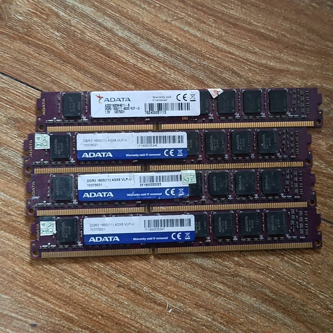 威刚内存条4g ddr3 ，4 个 55 包议价 维修！！！