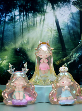 新款白日梦精灵树脂盲盒摆件带灯