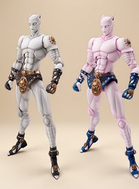 jojo手办不灭钻石杀手皇后Second白猫粉猫超像奇妙冒险可动摆件