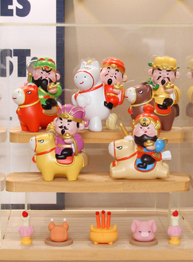 创意新年礼物五路財神马上发财摆