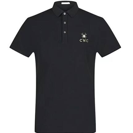 CNC短袖polo衫男夏季新款透气翻领休闲T恤绣标轻奢百搭体恤上衣