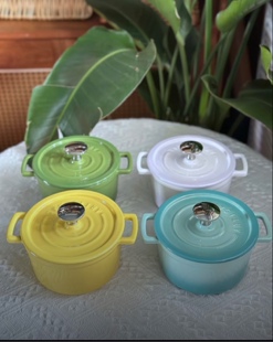 三厦14CM珐琅铸铁锅迷你锅宝宝辅食锅奶锅煲仔饭炖汤锅多功能小锅