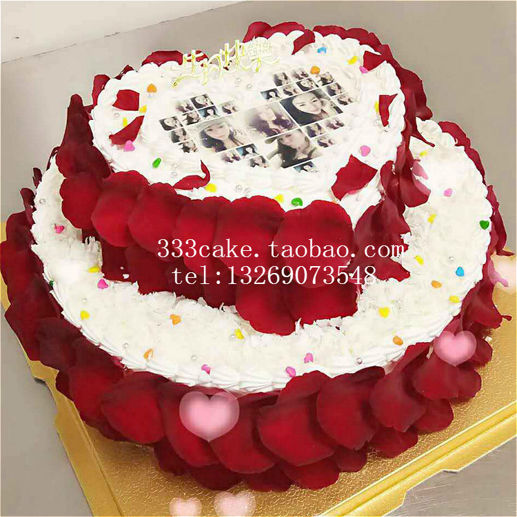 National Day double-deck rose Petal Digital Cake Beijing birthday personality originality customized City distributionin the Aquatic meat/Fresh fruits and vegetables/Cooked , Fresh cakes  category - from Buy2taobao.com to provide professional Taobao agent buy service