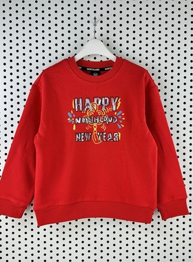 诺诗兰童装26春款新年款男女童无帽套头卫衣CT150103/CT150101