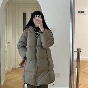 包邮 冬装新款 日系宽松长袖羽绒衣 外套 0.7KG
