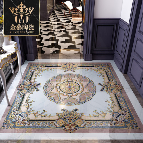 欧式地砖拼花过道走廊仿水刀餐厅