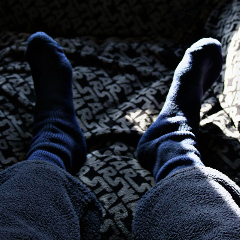 中长筒加厚男袜秋冬保暖棉袜毛线袜防寒保暖男士条纹长袜