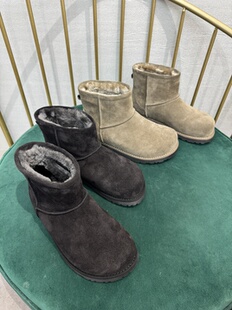 2025新款 内增高羊毛里 博肯雪地靴女真皮短靴