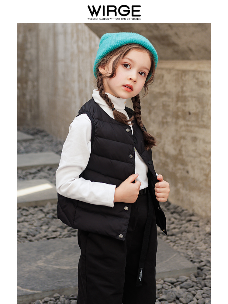 韦氏儿童男女童超轻羽绒马甲