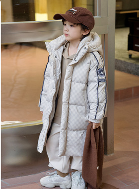 【春春Spring】韦氏新款羽绒服男童亲子长款厚羽绒服