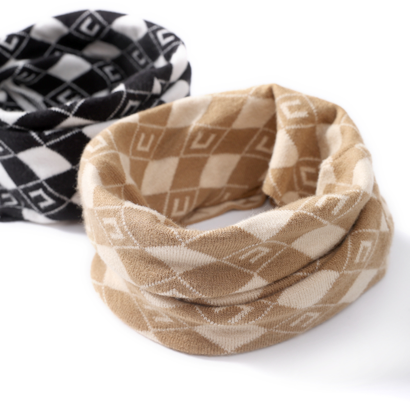 围脖秋冬加厚羊绒保暖男女套头围巾韩版百搭毛线颈椎假领子护脖套