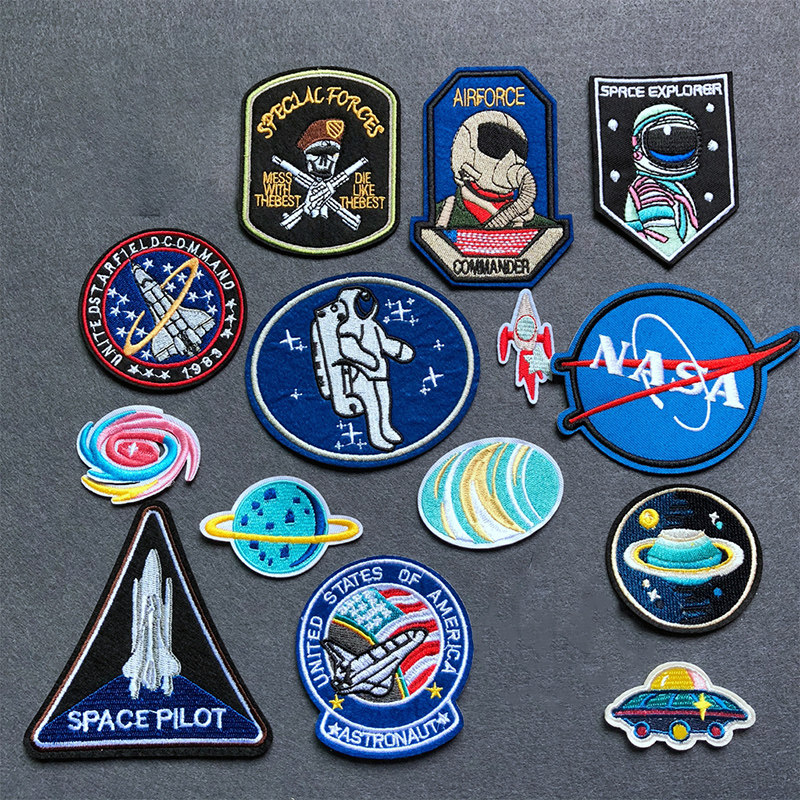 宇宙星球宇航员刺绣布贴衣服修补破洞diy手帐包包装饰补丁贴小号,居家布艺,布贴,淘宝优惠券,粉丝福利购,淘宝优惠卷