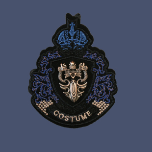 金色徽章布贴衣服补丁刺绣补洞装 补丁贴 饰贴布皮衣补丁贴花时尚