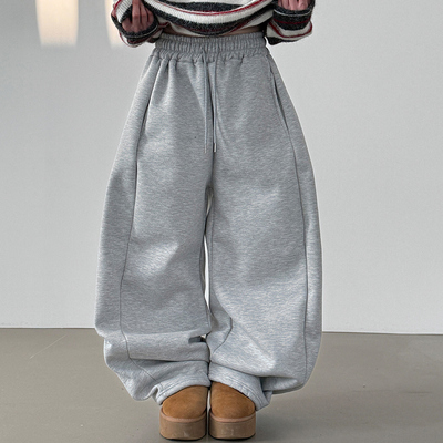 napping-lined section balloon banding pants (unisex)