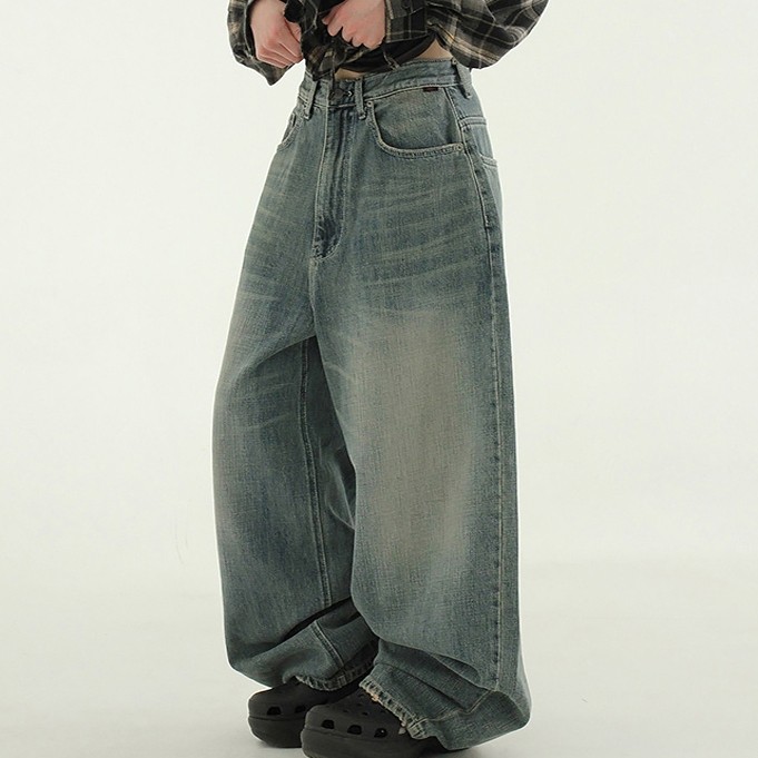 ash blue wide jean