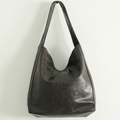 cracked leather square mild shoulder bag