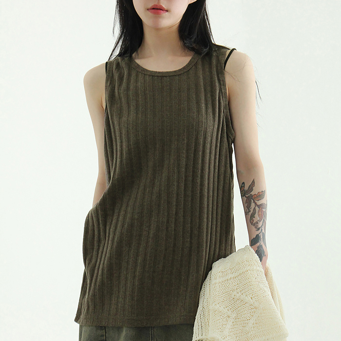 golgi sleeveless knit tee (unisex)