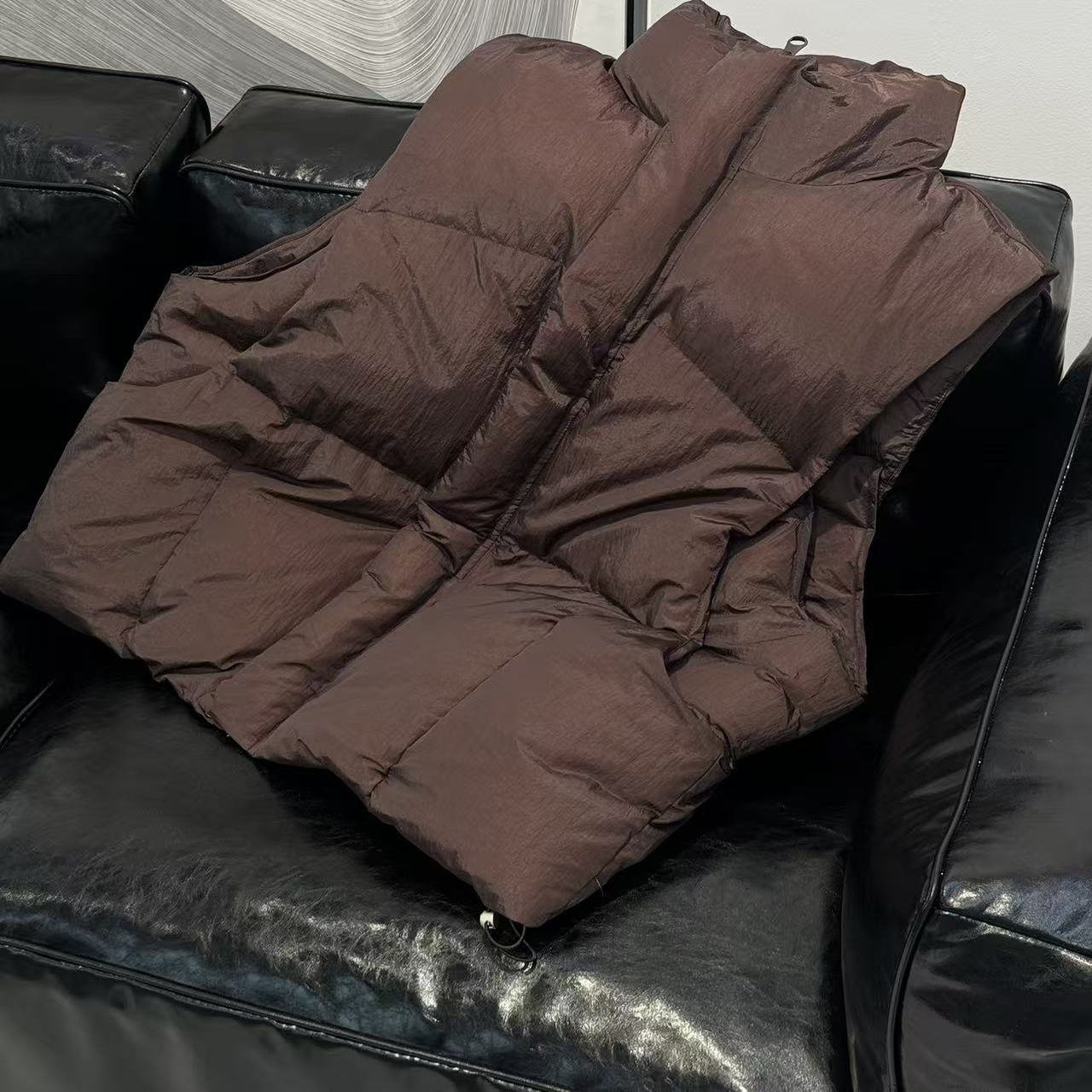 【羽绒马甲】秋冬款男士90鸭绒简约肌理纹百搭单排扣立领羽绒马甲