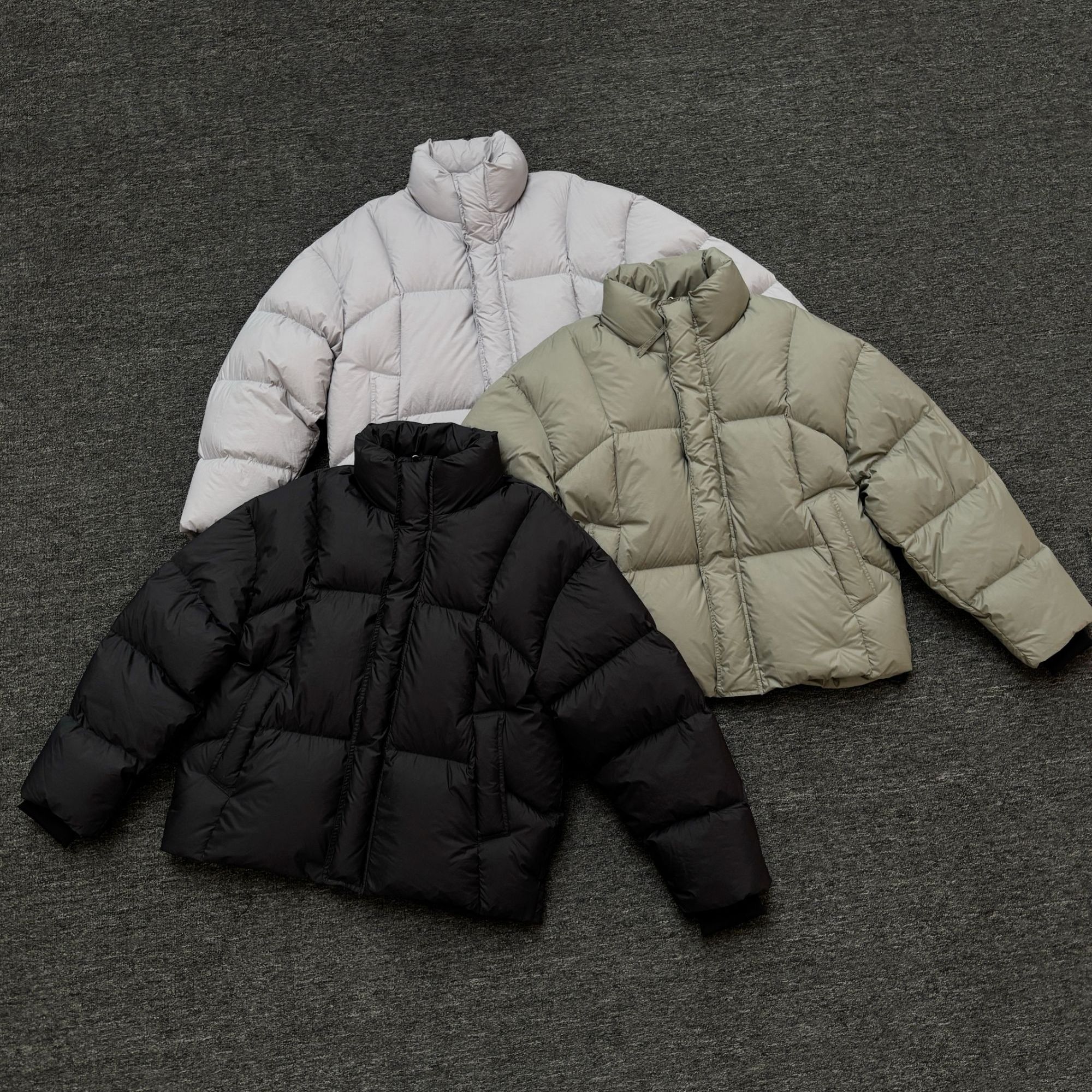 【MX90白鸭绒立领零压泡芙羽绒】冬季磁吸扣双拉链纯色轻量化外套