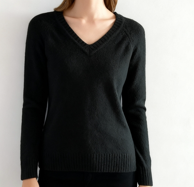 外贸女装腈纶毛衣处理针织衫女士春秋V领套头打底衫
