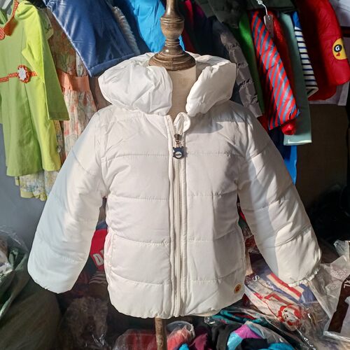 格瑞儿品牌童装 女童秋冬薄棉衣 女孩外套棉服白色