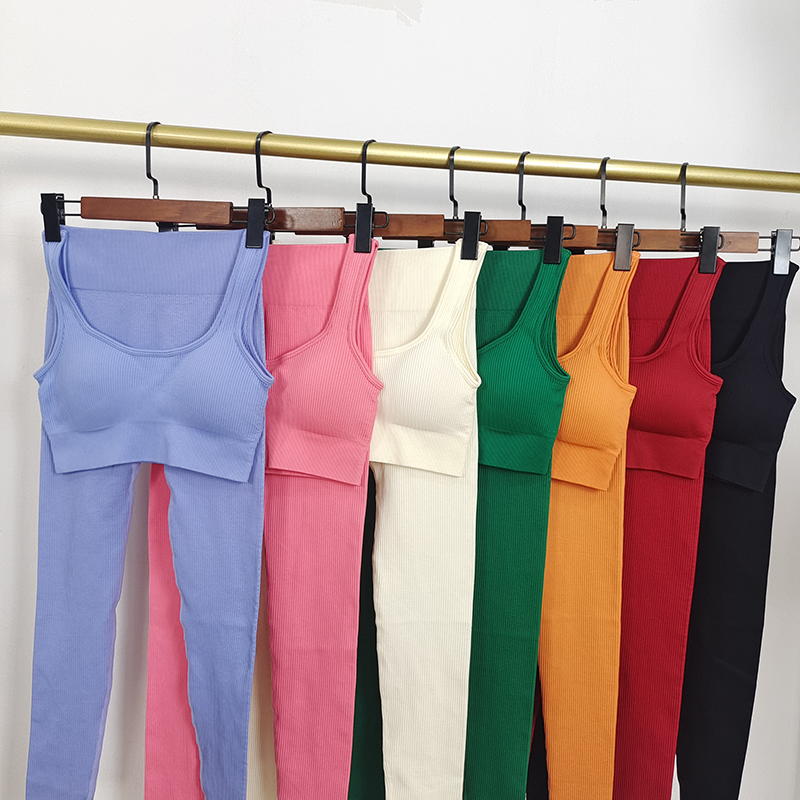 健身训练瑜伽服两件套跑步运动女