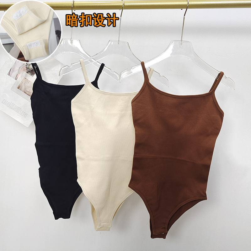 性感辣妹健身连体衣腰臀比蜜桃臀无缝一体式无袖透气瑜伽服背心女