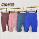 外穿速干弹力健身裤 带口袋女高腰紧身运动中裤 蜜桃提臀瑜伽五分裤